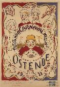 James Ensor Poster for the Carnival at Ostend oil